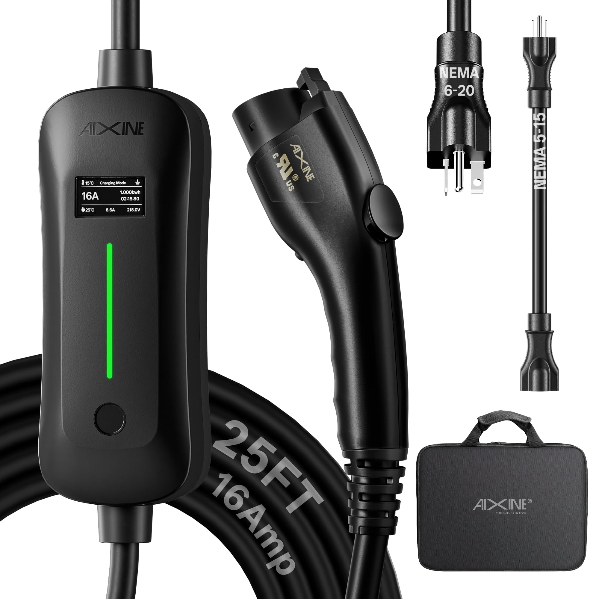 Amazon.com: AIXINE Level 1&2 EV Charger,12/16 Amp 6-20P/5-15